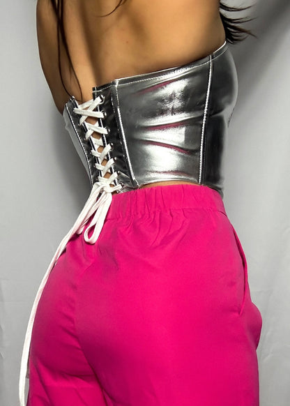 Metallic Corset Top