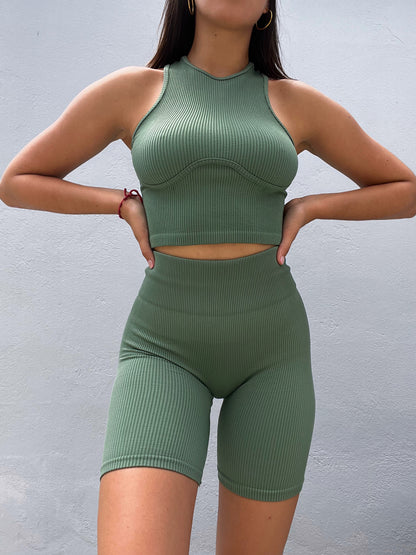 Sage Biker-short Set