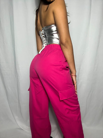 Hot Pink Cargo Pant